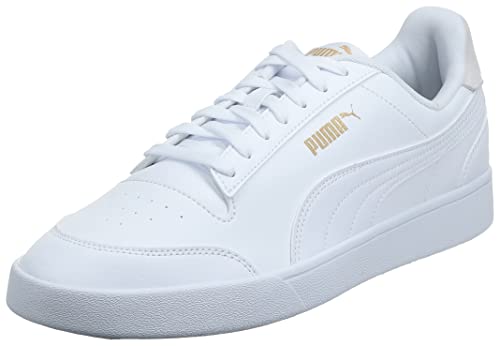 PUMA Herren Shuffle Sneaker, White-White-Team Gold, 46 EU von PUMA