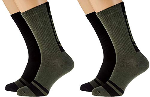 PUMA Herren Socken 4 Paar oder 6 Paar weiss grau oder army green schwarz,wadenlang, 39-42, Sockenfarben:Army Green 4 Paar von PUMA