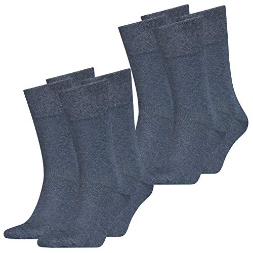 PUMA Herren Socken CLASSIC PIQUEE 4er Multipack 39-42 43-46 47-49 Schwarz Grau Blau 77% Baumwolle, Größe:43-46, Packgröße:4 Paar, Farbe:Denim Blue (004) von PUMA