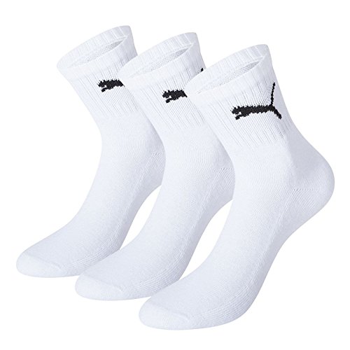 PUMA Herren Short Crew 3p Unisex Socke, Weiß (White), 38 EU PUMA Herren Short Crew 3p Unisex Socke, Weiß (White), 38 EU von Puma