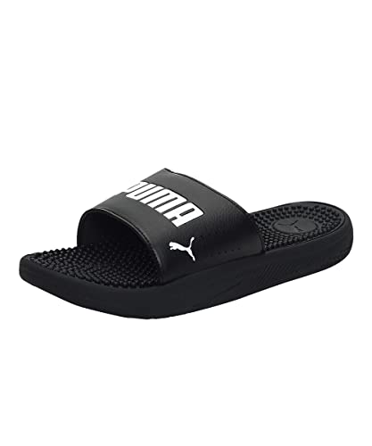 PUMA Men's Fashion Shoes SOFTRIDE SLIDE MASSAGE Slide Sandal, PUMA BLACK-PUMA WHITE, 43 von PUMA