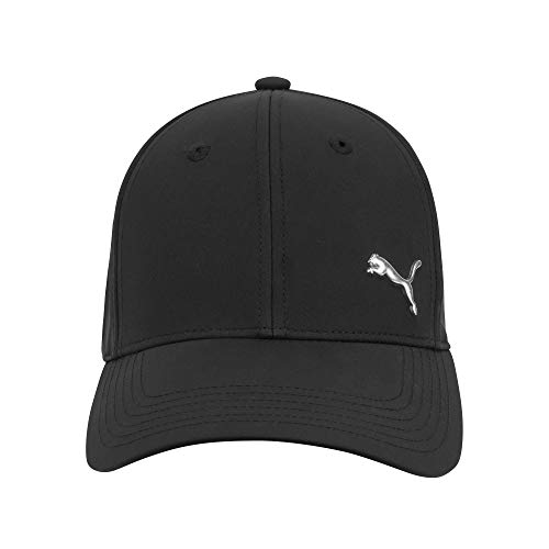 PUMA Unisex-Erwachsene Stretch Fit Cap Baseballkappe, schwarz/Silber, S/M von PUMA