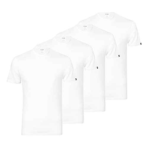 PUMA Herren Basic Shirts C-Neck T-Shirts 100000889 4er Pack, Farbe:Weiß, Menge:4er Pack (2X 2er), Größe:S, Artikel:C-Neck -002 White von PUMA