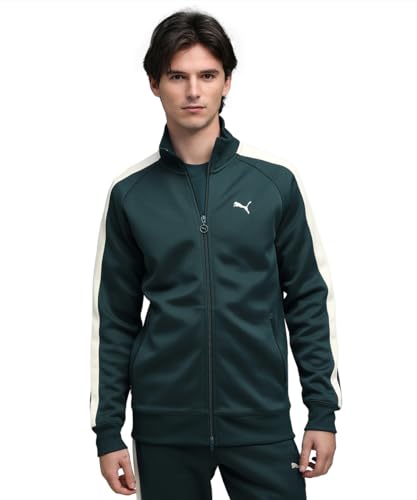 PUMA Herren T7 Always ON Trainingsjacke M, Green Terrain Alpine Snow White von PUMA