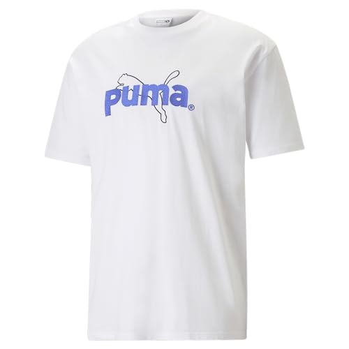 PUMA Herren Team Graphic T-Shirt, blank, L von PUMA