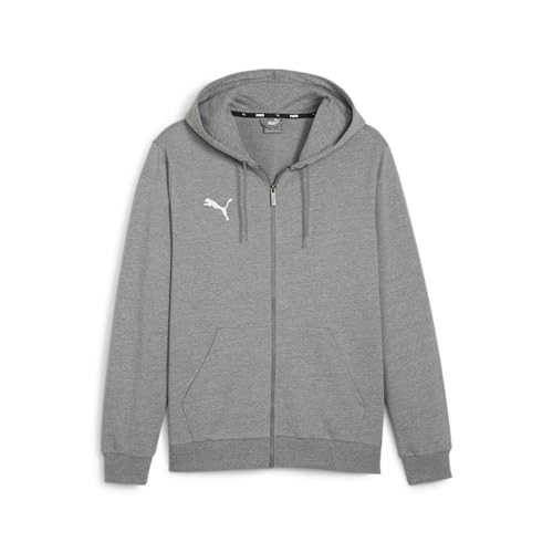 PUMA Herren Teamgoal Casuals Kapuzenjacke Sweat, Medium Grey Heather White, XS von PUMA