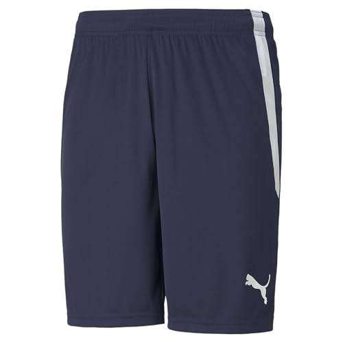 PUMA Herren Teamliga 8" Shorts, Peacoat/Weiß, XL von PUMA