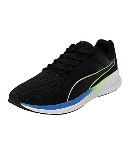 PUMA Herren Transport Straßen-Laufschuh, Black Fizzy Lime Royal Sapphire, 37 EU von PUMA