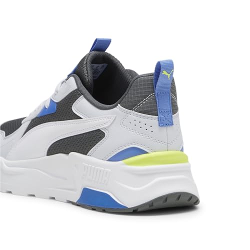 PUMA Erwachsene Trinity Lite Sneakers 44.5Mineral Gray White Silver Mist Electric Lime von PUMA