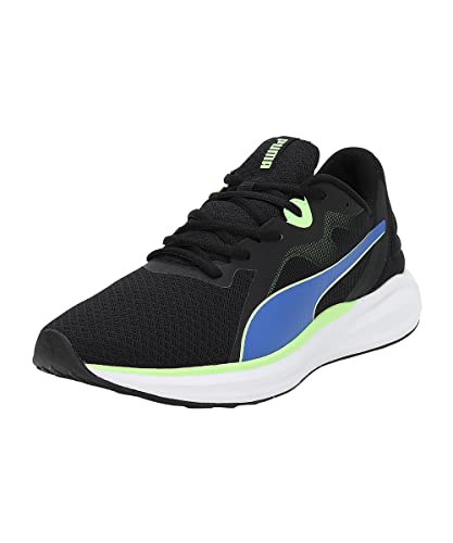 PUMA Herren Twitch Runner Fresh Straßen-Laufschuh, Black Royal Sapphire Fizzy Lime, 45 EU von PUMA