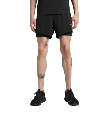 PUMA Herren ULTRAWEAVE 5" 2-in-1 Laufshorts XS, Black von PUMA