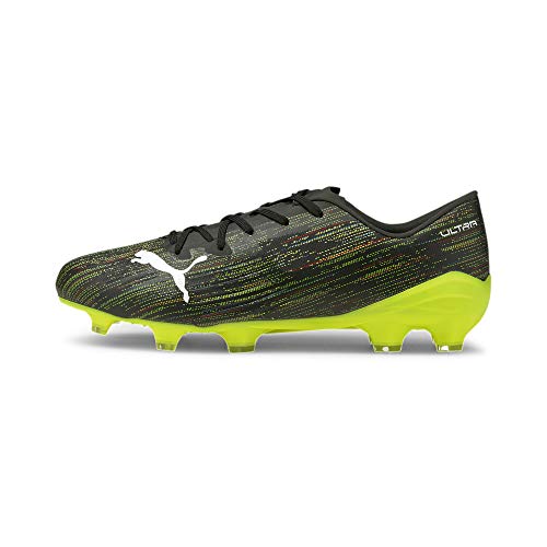 PUMA Herren Ultra 2.2 FG/AG Fußballschuh, Black White-Yellow Alert, 46.5 EU von PUMA