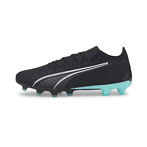 PUMA Herren Ultra Match FG/AG Fussballschuh, Black White-Elektro Aqua, 42 EU von PUMA