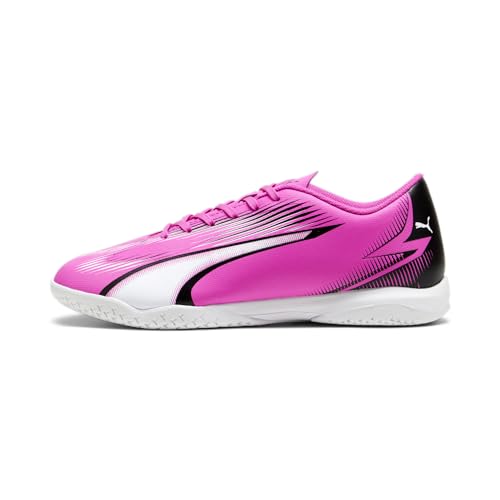PUMA Indoor Trainer Soccer Shoes Herren Ultra Play Hallentrainer Fußballschuhe, Weiß-Schwarz, Größe 41, Poison Pink-White-Black, EU von PUMA