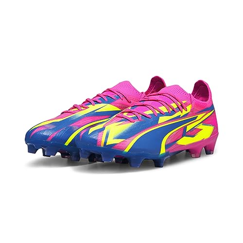 PUMA Herren Ultra Ultimate Energy FG/AG Fußballschuhe 43Luminous Pink Ultra Blue Yellow Alert von PUMA