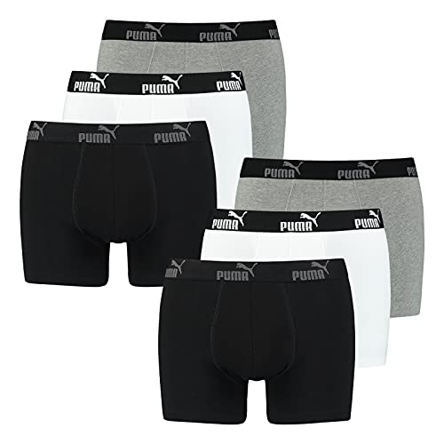 PUMA 6 er Pack Boxer Boxershorts Herren Unterwäsche sportliche Retro Pants, Farbe:Black Combo, Bekleidungsgröße:L von PUMA