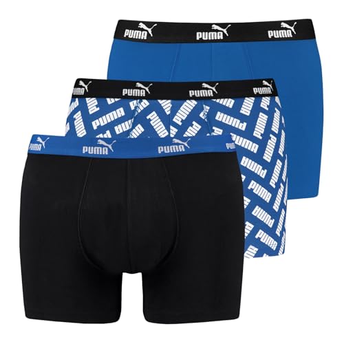 PUMA Herren Unterhosen Shorts Promo Boxer 3er Pack, Farbe:Mehrfarbig, Größe:M, Artikel:-002 Blue Combo von PUMA