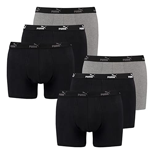 PUMA 6 er Pack Boxer Boxershorts Herren Unterwäsche sportliche Retro Pants, Farbe:Black Combo, Bekleidungsgröße:L von PUMA