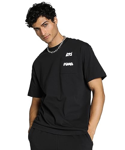 PUMA Herren X Ripndip - Camiseta Con Bolsillo Kurzarm Shirt, Schwarz, von PUMA