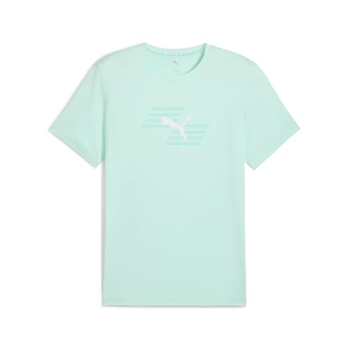 PUMA Herren x HYROX Graphic T-Shirt XXL, Mint Melt Green von PUMA