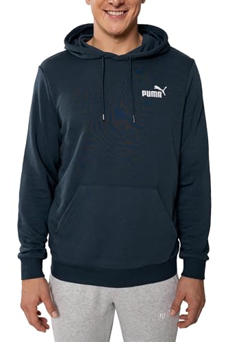 PUMA Hoodie Herren, Kapuzenpullover, Statement Deluxe Edition Hoody, Regular Fit, Dark Knight, Größe L von PUMA