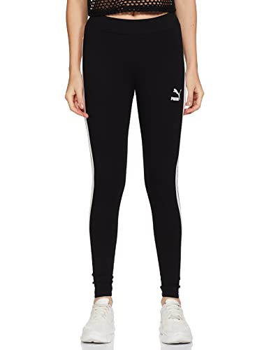 PUMA Damen Iconic T7 Mid-Rise Leggings LBlack ┃Fitnesshose mit mittelhohem Bund für Damen von PUMA