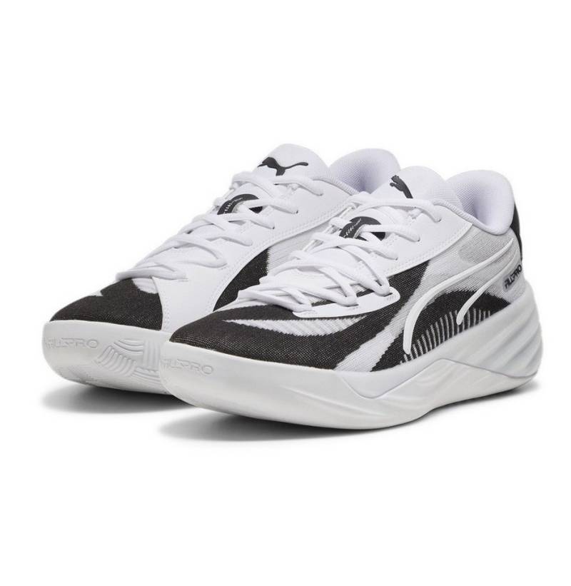 PUMA Indoor-Hallenschuhe All-Pro Nitro Team weiss/schwarz Herren Badmintonschuh von PUMA