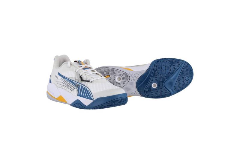 PUMA Indoor-Hallenschuhe Eliminate Power Nitro II weiss/blau Herren Badmintonschuh von PUMA