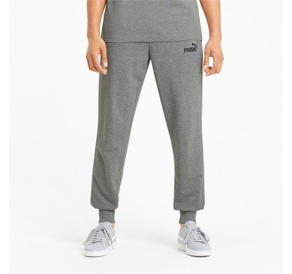 PUMA Jogginghose Freizeit Essential Logo (Mischgewebe) lang hellgrau Herren von PUMA