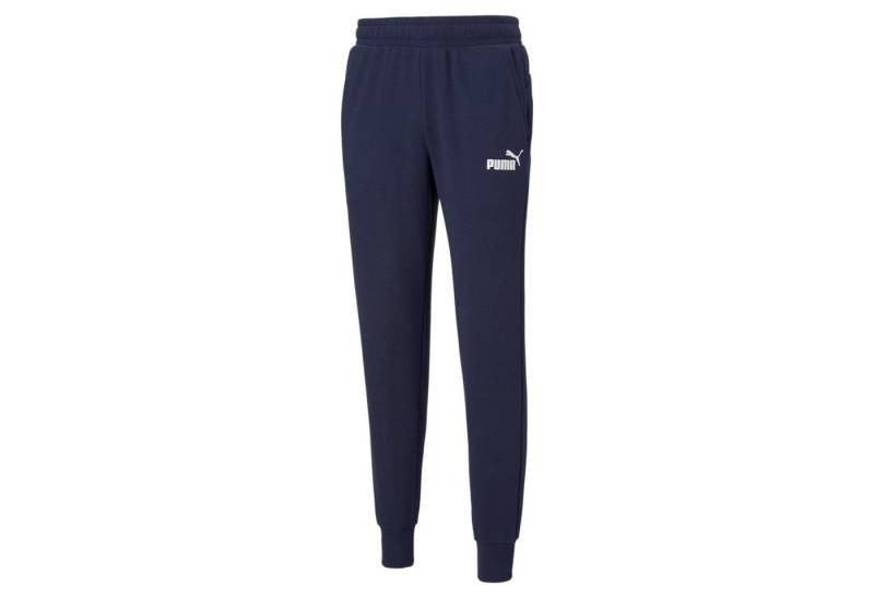 PUMA Jogginghose Freizeit Essential Logo (Mischgewebe) lang peacoatblau Herren von PUMA