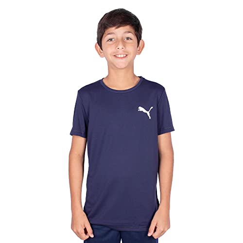 PUMA Jungen Active Small Logo T-Shirt 140Peacoat Blue von PUMA