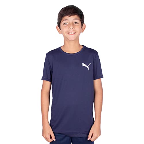PUMA Jungen Active Small Logo T-Shirt 164Peacoat Blue von PUMA
