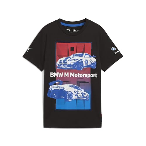 PUMA Jugendliche BMW M Motorsport Kids Block T-Shirt 152, Black von PUMA