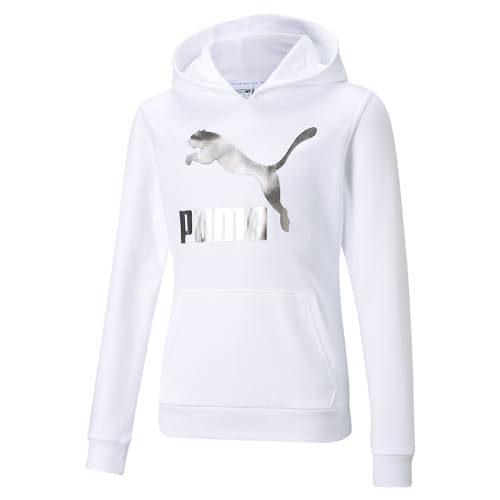 PUMA Jugendliche Classics Logo Hoodie 176White Foil von PUMA