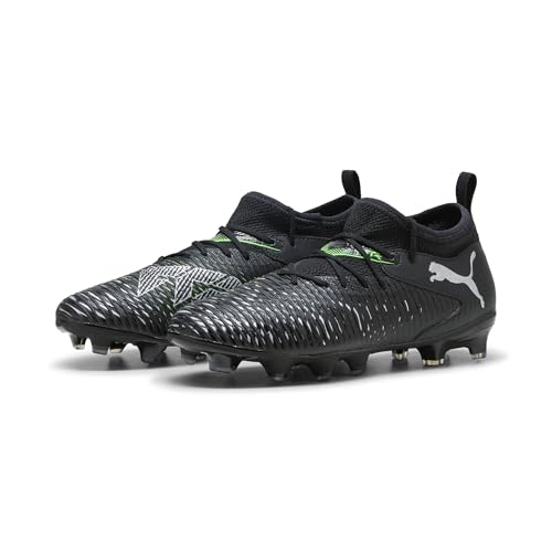 PUMA Future 8 Match FG/AG JR, Unisex Fussballschuh, PUMA Black-PUMA Silver-Fluo Green, von PUMA