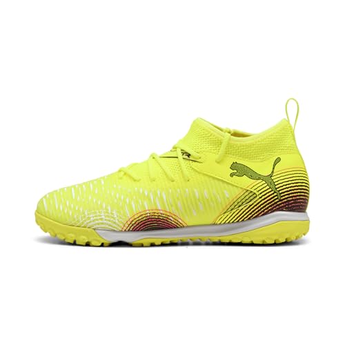 PUMA Jugendliche Future 8 Match TT Mid Fußballschuhe 38, Yellow Alert Black Sun Struck Pink von PUMA