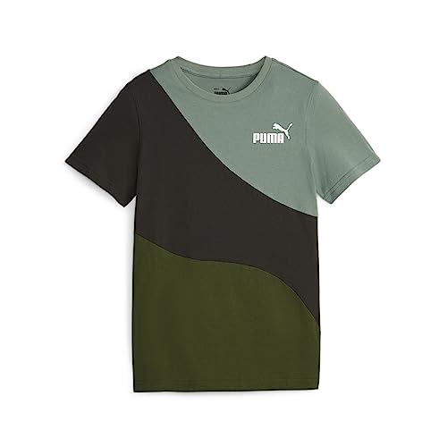 PUMA Jungen Power CAT T-Shirt 128Myrtle Green von PUMA