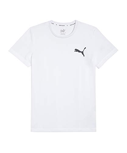 PUMA Jungen Active Small Logo T-Shirt 110White von PUMA