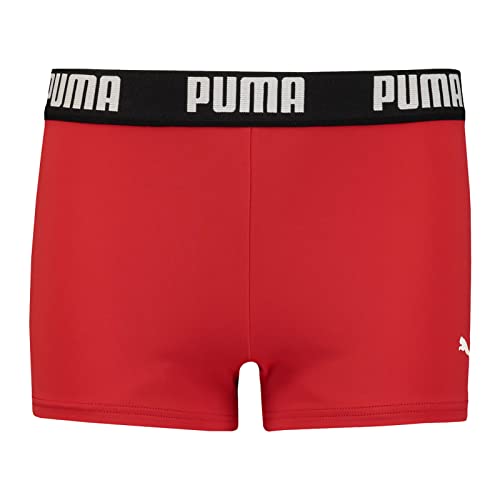 PUMA Badehose für Jungen Swim Boys Logo Trunk Badeshorts Jungen schnelltrocknend Chlorbeständig, Farbe:Red, Bekleidung:128 von PUMA