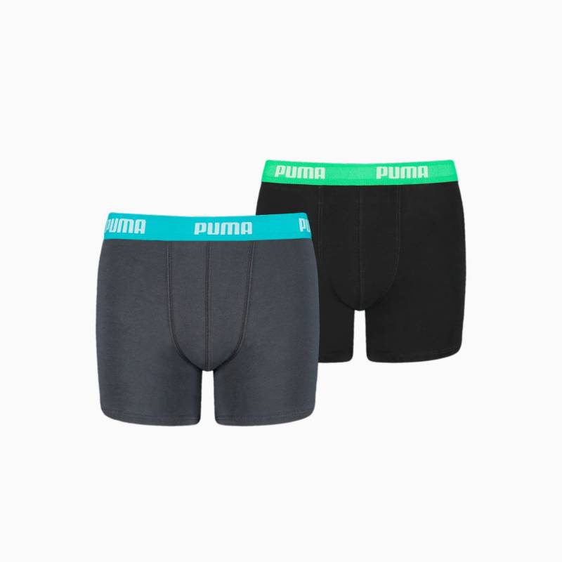 PUMA Jungen-Basic-Boxershorts 2er-Pack Für Kinder, Blau, Größe: 11/12, Kleidung von PUMA