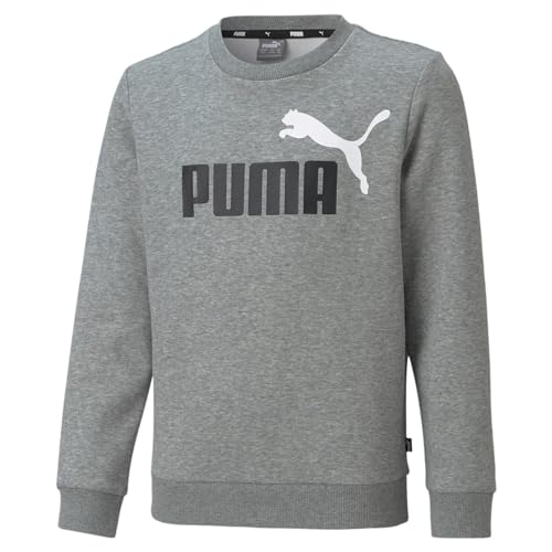 PUMA Jungen ESS+ 2 Col Big Logo Crew FL B Schweiß, Mittelgraues Heather, 140 von PUMA