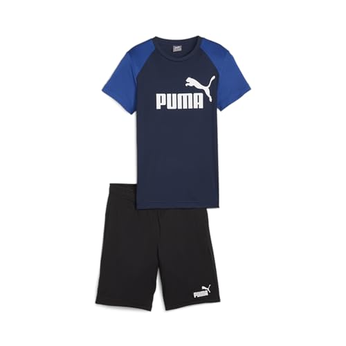 PUMA Jungen Kurzes Polyester-Set B Jogginganzug, Club Navy, 116 von PUMA