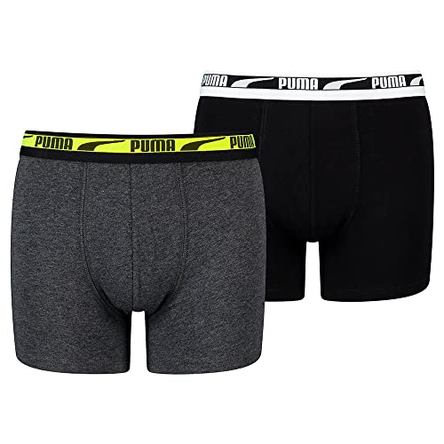 PUMA Jungen Puma Boys' Multi Logo 2 Pack BOXER, Black Combo, 134 EU von PUMA