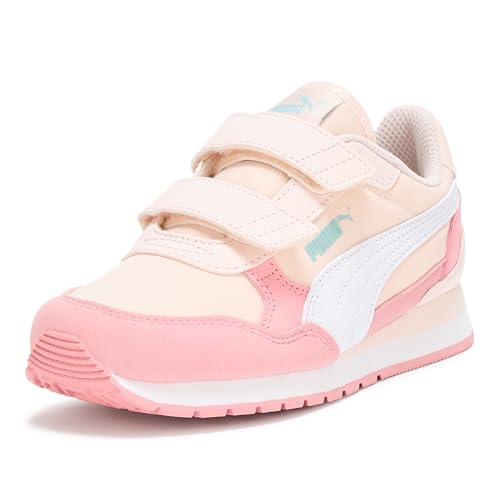 PUMA Jungen Unisex Kinder St Runner Hook and Loop Sneaker, Pfingstrose, Weiß, 27 EU PUMA Jungen Unisex Kinder St Runner Hook and Loop Sneaker, Pfingstrose, Weiß, 27 EU von PUMA