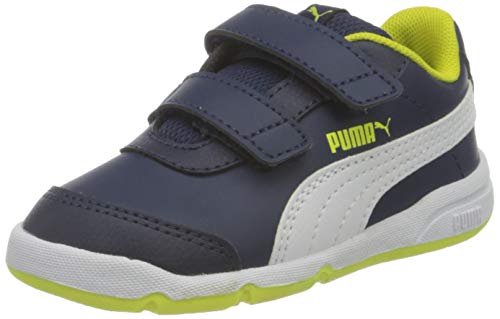 PUMA Jungen Unisex Kinder Stepfleex 2 SL VE V Inf Sneakers, Blau (Peacoat White/NRGY Yellow), 22 EU von PUMA