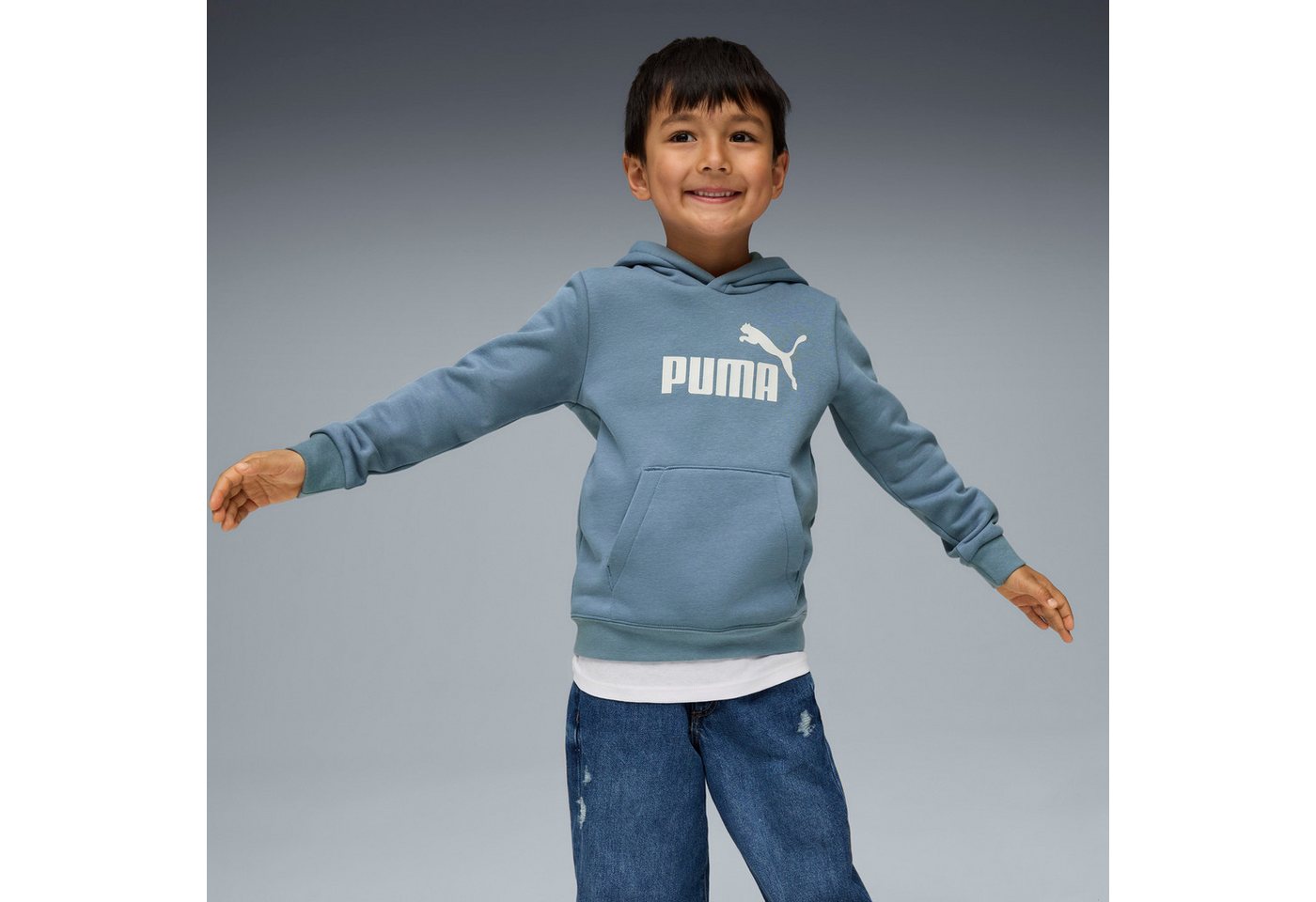 PUMA Kapuzensweatshirt ESS NO. 1 LOGO HOODIE FL PS für Kinder, mit Kängurutasche, mit Jerseyfutter, sportlicher Stil von PUMA