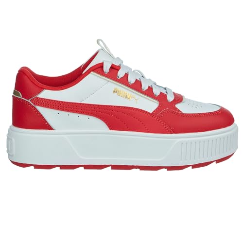 PUMA Karmen Rebelle Damen-Sneaker, White-active Red-Gold, 8.5 von PUMA