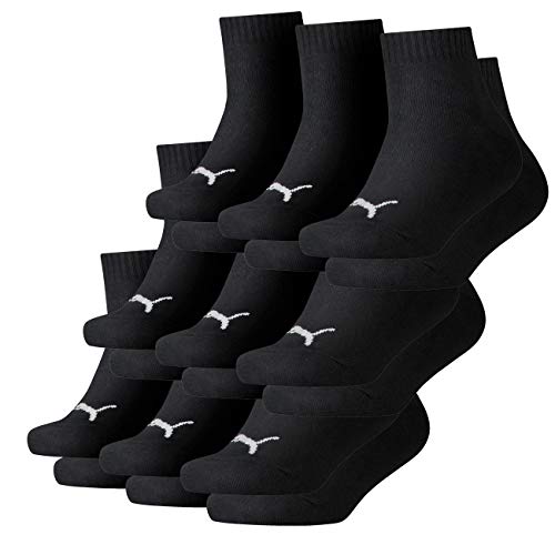 PUMA Kids Quarter Junior Quarters Socken 9er Pack, Größe:23/26, Farbe:black (200) von PUMA