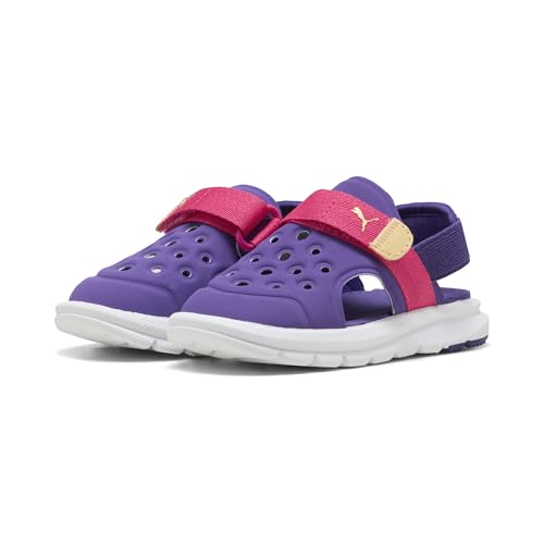 PUMA Kinder Evolve Sandalen 27 Team Violet Pink Almost Apricot Purple Orange von PUMA