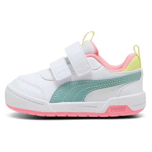 PUMA Kinder Multiflex 2 Colour Sneakers 21, White Light Moss Green von PUMA